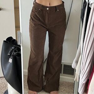Shein Brown Corduroy Jean Pants